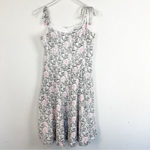 Unique Vintage Bird Cage Swing dress size M pink black gray